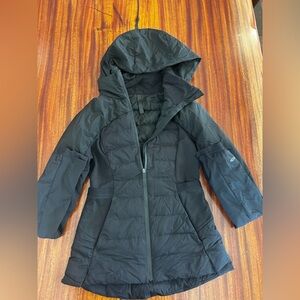 lululemon athletica Black Hooded Coat